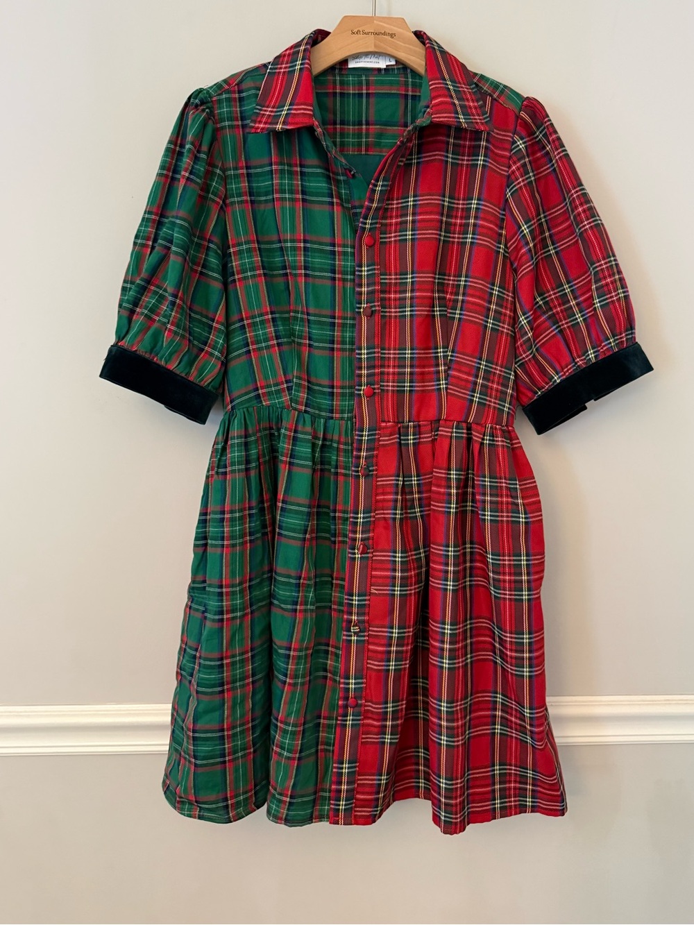 Shop the mint Wonderful Times Red Two Tone Plaid dress. L